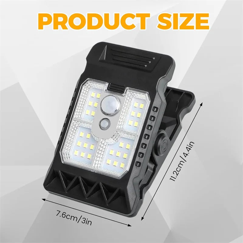 Luces Solares Exterior con Sensor de Movimiento — 3 Modos y 3 Formas de Instalación para Valla y Jardín