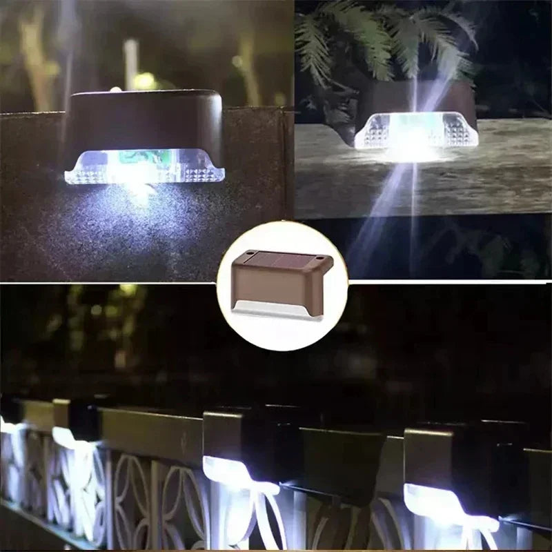 Luces Solares LED para Escaleras y Jardín — Pack 1/4/8/12 Unidades Impermeables Autoinstalables