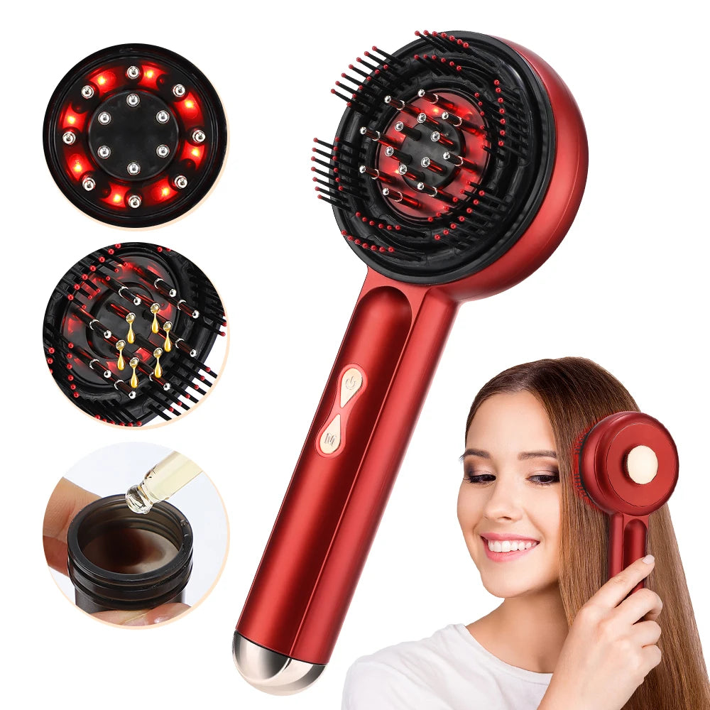 Peine masajeador capilar eléctrico colores disponibles - negro, gris, blanco, rojo, antracita