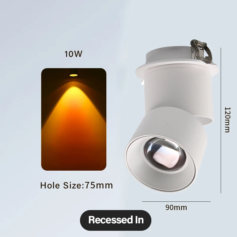 Foco LED Empotrable Efecto Sunset 10W/15W — Iluminación Decorativa para Salón y Dormitorio