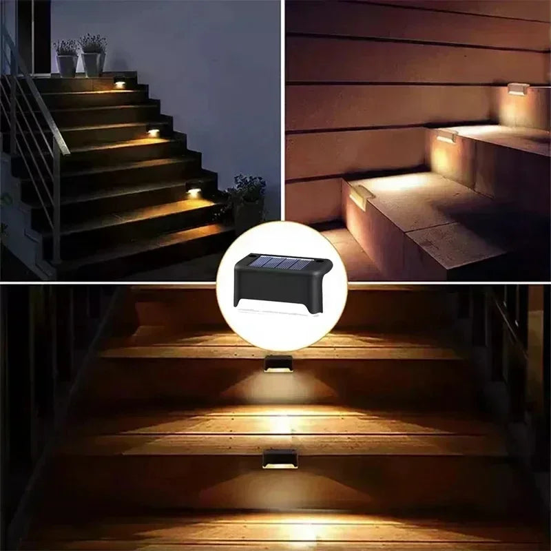 Luces Solares LED para Escaleras y Jardín — Pack 1/4/8/12 Unidades Impermeables Autoinstalables