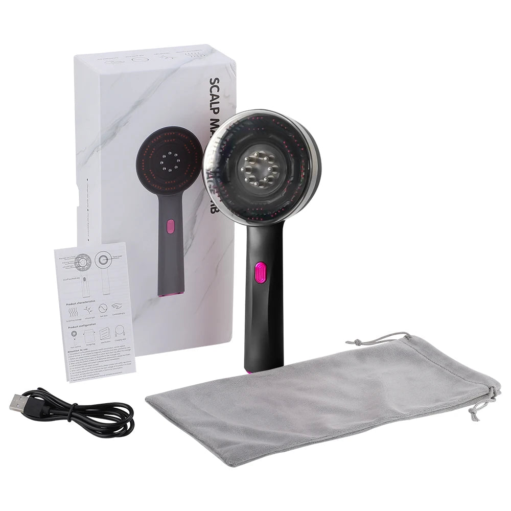 Detalles del peine masajeador eléctrico - dientes de silicona suave