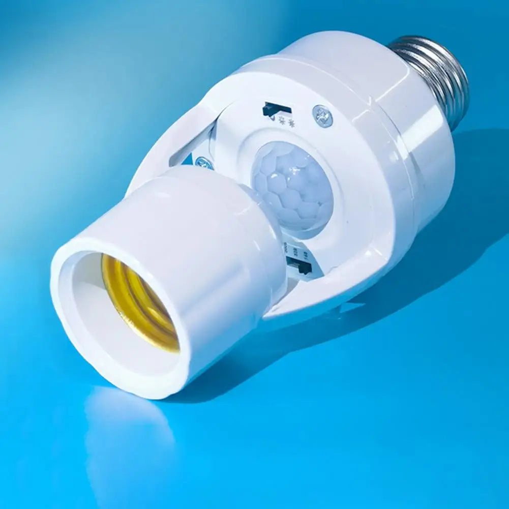 Adaptador de Casquillo E26 con Sensor de Movimiento — Encendido Automático para Garaje y Trastero