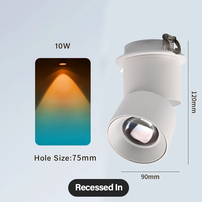 Foco LED Empotrable Efecto Sunset 10W/15W — Iluminación Decorativa para Salón y Dormitorio