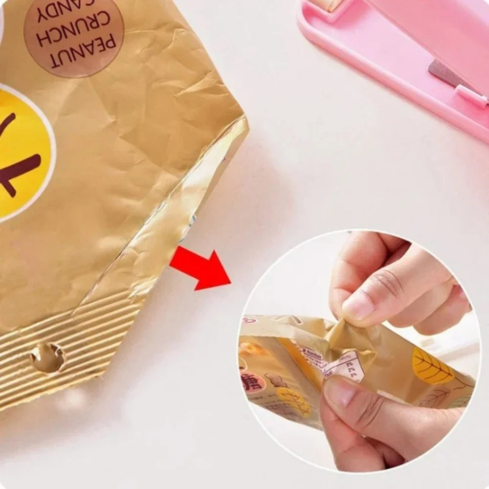 Sellador de Bolsas Mini Portátil — Conserva Alimentos al Calor en 2 Segundos para Cocina y Despensa