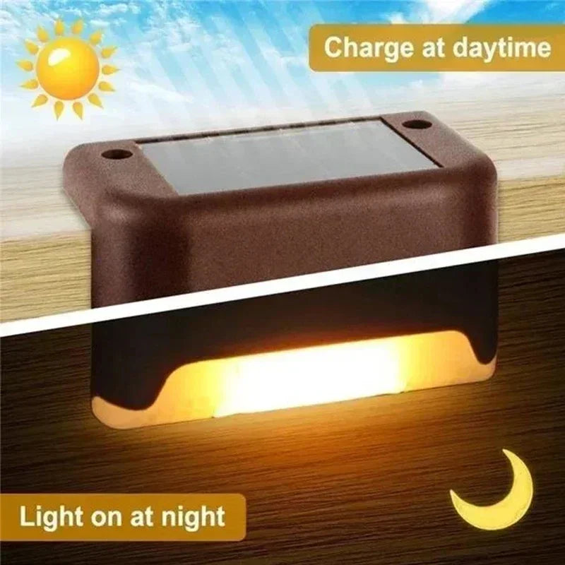 Luces Solares LED para Escaleras y Jardín — Pack 1/4/8/12 Unidades Impermeables Autoinstalables
